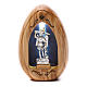 Saint Micheal olive wood candle with led 10X7 cm s1