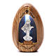 Our Lady of Medjugorje olive wood candle with led 10X7 cm s1