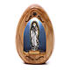 Lampka z drewna oliwnego Madonna z Guadalupe z led 10x7 cm s1