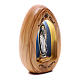 Lampka z drewna oliwnego Madonna z Guadalupe z led 10x7 cm s2