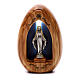 Our Lady of Miracles olive wood candle with led 10X7 cm s1