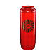 Sanctuary candle in red PVC with IHS symbol - 6 days s1
