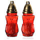 Votive candle holder for two candles red with Angel decoration s2