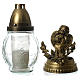 Votive candle holder with golden Angel white colour s2