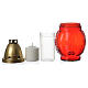 Votive candle holder with golden Angel red colour s3