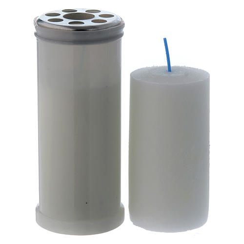 Votivkerze T40 weiss mit weissen Wachs 2