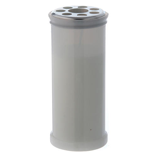 Lumino votivo bianco T40 con cera bianca 1