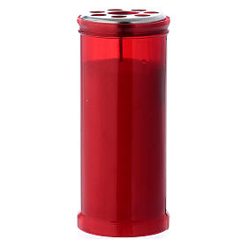 Lampe votive rouge T40 cire blanche s1