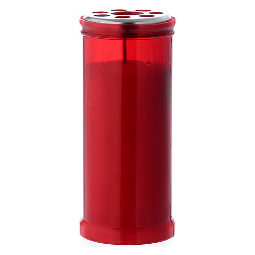 Lumino votivo rosso T40 cera bianca 1