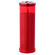 Red votive candle T50 white wax s1
