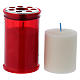 T30 red votive candle with white wax s2