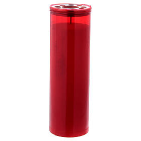 Red votive candle T60 with white wax
