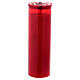 Red votive candle T60 with white wax s1