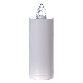 Battery white votive candle with red flashing light Lumada