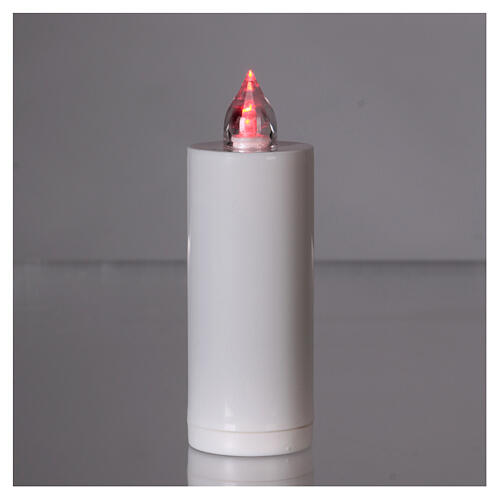 Battery white votive candle with red flashing light Lumada 2
