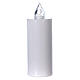 Lumada white votive candle with fixed yellow light s1
