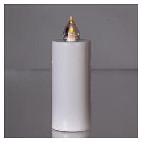 Lumada white votive candle with fixed yellow light disposable