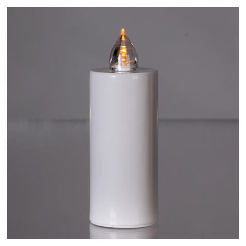 Lumada white votive candle with fixed yellow light disposable 2