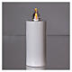 Lumada white votive candle with fixed yellow light disposable s2