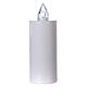 Lumada white votive candle with yellow flickering light s1