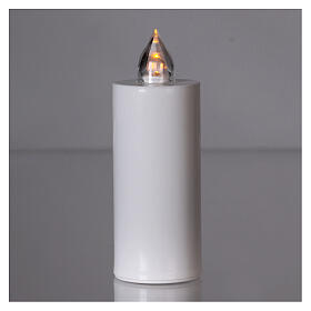Lumada disposable white candle with flickering yellow light