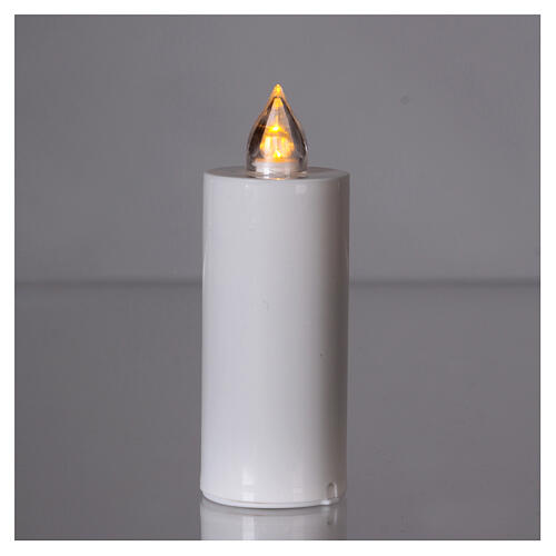 Lumada white candle with real flame yellow light 2