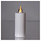Lumada white candle with real flame yellow light s2