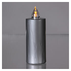 Votive candle Lumada silver fixed yellow light