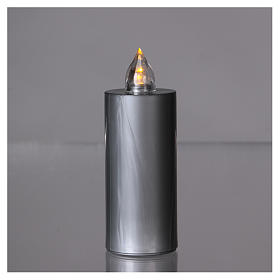 Veilleuse votive Lumada argent lumière jaune clignotante