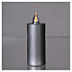 Lumada silver votive candle with flashing yellow light s2