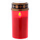 Red LED votive candle, flickering light s1