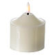 Wax candle, h 10 cm, 3D LED flame with sensor for remote control s1