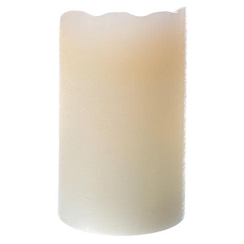 Wax LED candle h 13 cm flame effect motion 3