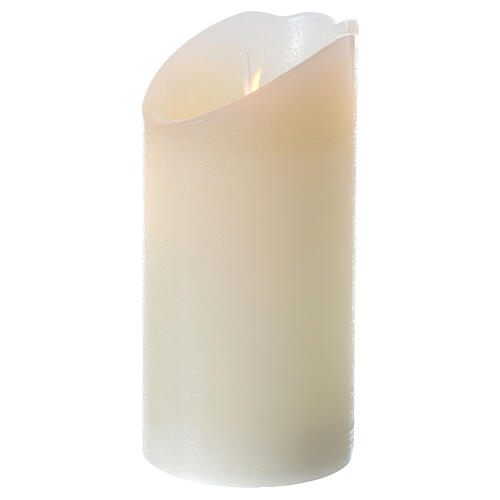 Wax LED candle, flame effect motion, h 15 cm 2