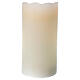 Bougie cire LED flamme effet mouvement h 15 cm s3