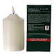 Wax candle, h 15 cm, 3D LED flame with sensor for remote control s2