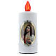 Lumada votive candle with Sacred Heart of Jesus, white with red flame s1
