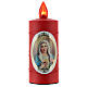 Vela votiva Lumada vermelha Sagrado Coração de Maria chama vermelha s1
