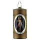 Lumada votive candle with Divine Mercy, gold with white flame s1