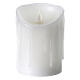 Candle wax white LED flickering 13x9 cm dripping s4