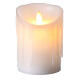 White LED flickering wax candle 13x9 cm melting s1