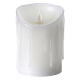 White LED flickering wax candle 13x9 cm melting s4