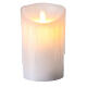 LED flickering white wax candle 15x9 cm s1