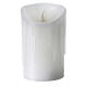 LED flickering white wax candle 15x9 cm s4