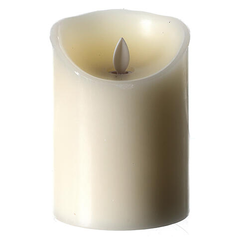 LED candle wax white flickering 13x9 cm warm white 4