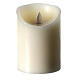 LED candle flickering white wax 13x9 cm warm white s4