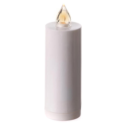 Lumada white electric candle with steady yellow light, 100 days 1