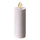 White votive candle with fixed yellow flame Lumada 100 days s1