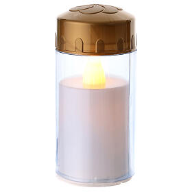 Veilleuse votive blanche LED 60 jours 15 cm