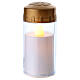 Veilleuse votive blanche LED 60 jours 15 cm s2